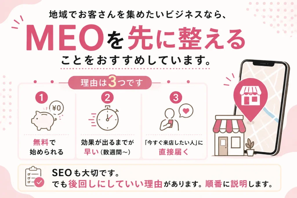 SEOとMEOの違いとは？群馬の地域ビジネスはどちらを優先すべきか