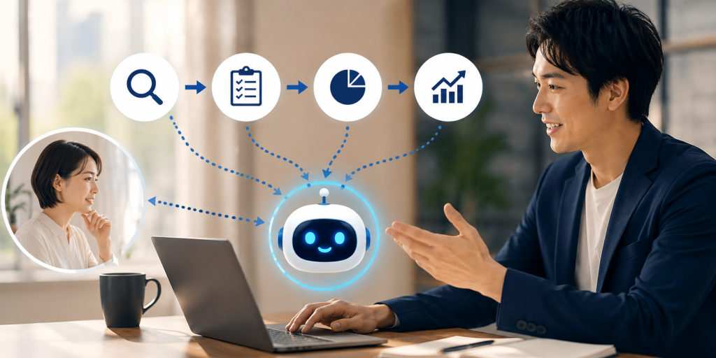 AIチャットボットと進める業務フロー