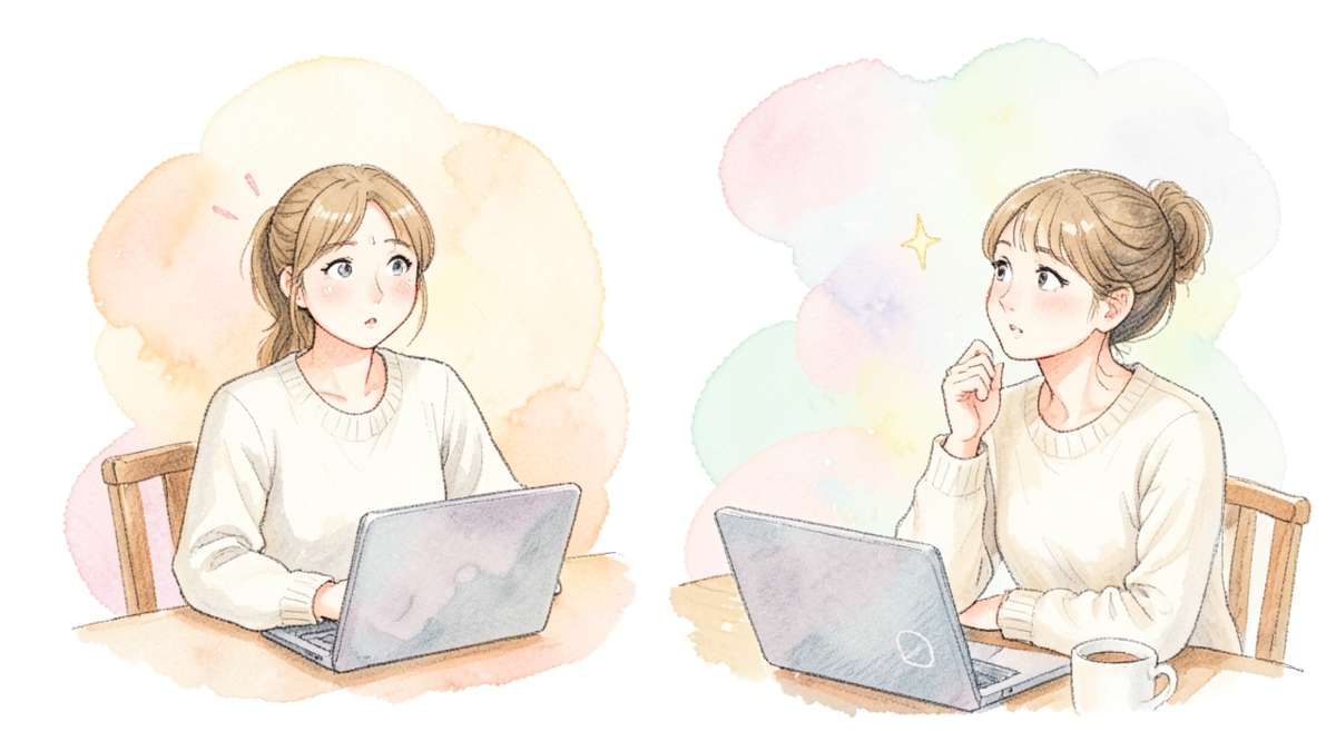 ひとつの出来事から記事を2本書く方法の記事のイラスト