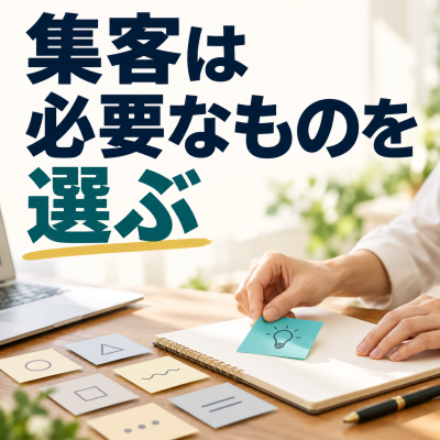 必要な施策を選ぶ集客術